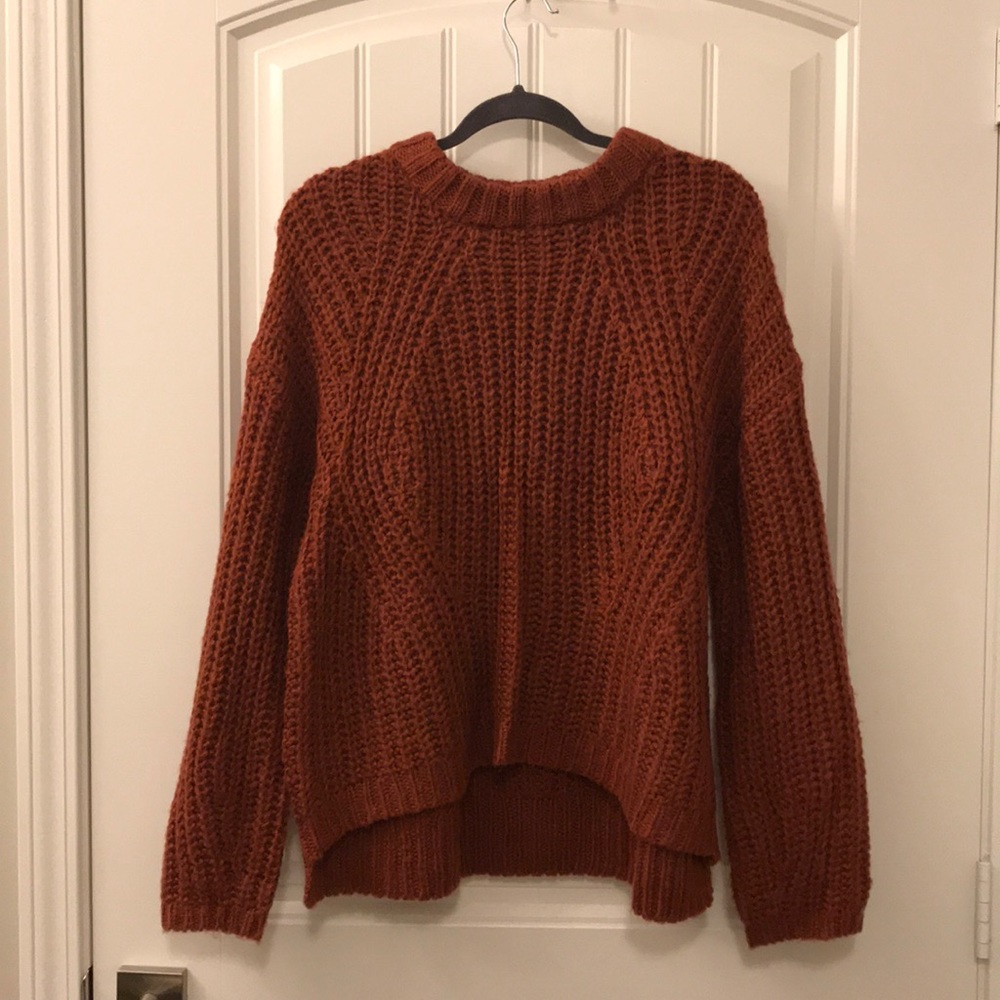 Universal Thread Chunky Knit Sweater Rust Brown
